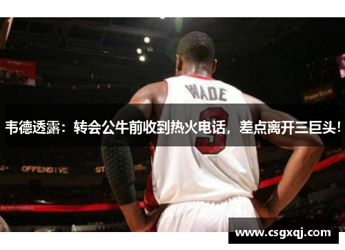 韦德透露：转会公牛前收到热火电话，差点离开三巨头！